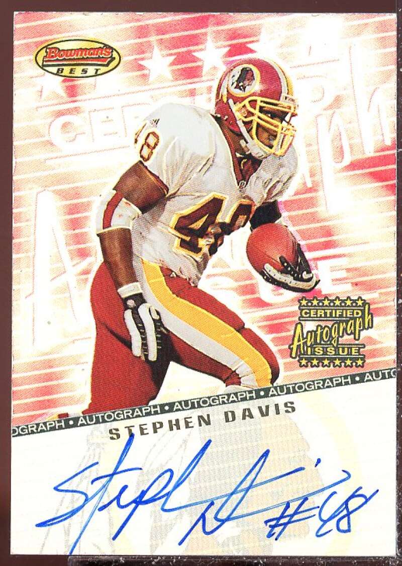 Stephen Davis Card 2001 Bowman's Best Autographs #BBSD  Image 1