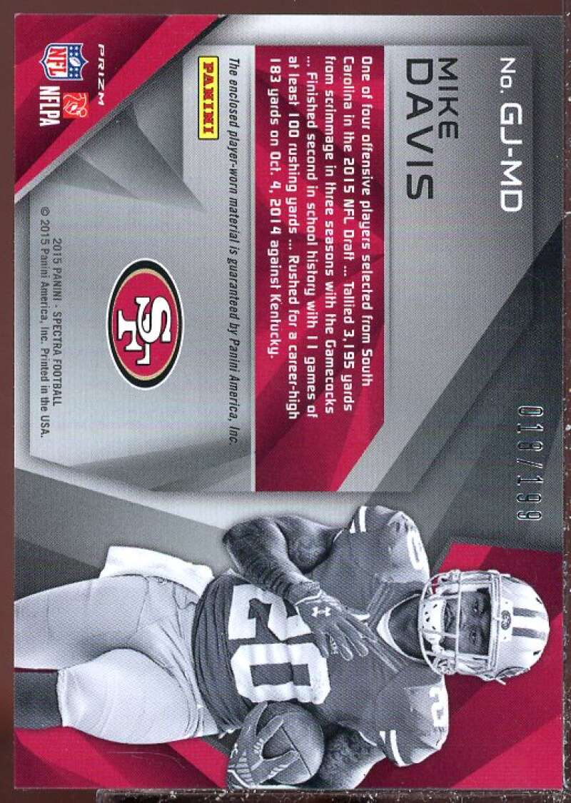 Mike Davis Card 2015 Panini Spectra Gigantic Jerseys #GJMD  Image 2