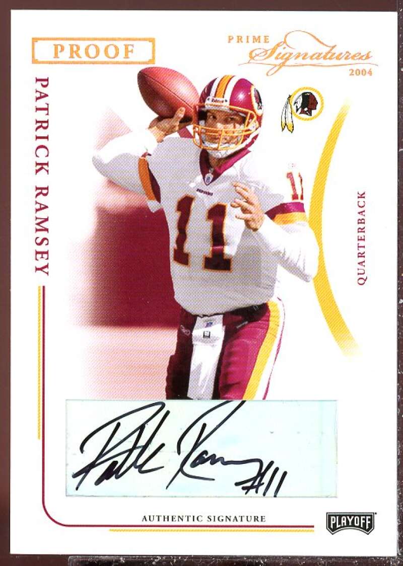 Patrick Ramsey Card 2004 Playoff Prime Signatures Signature Proofs Bronze #98  Image 1