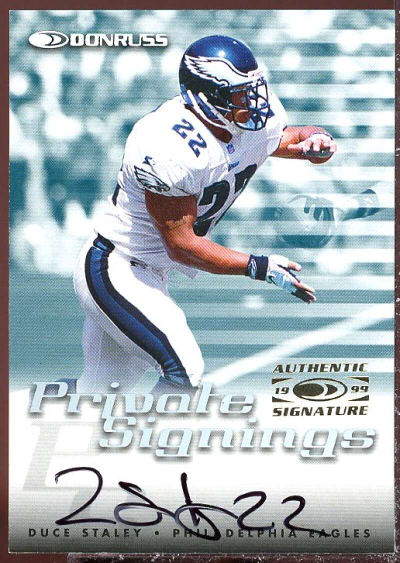 Duce Staley Card 1999 Donruss Private Signings #23  Image 1
