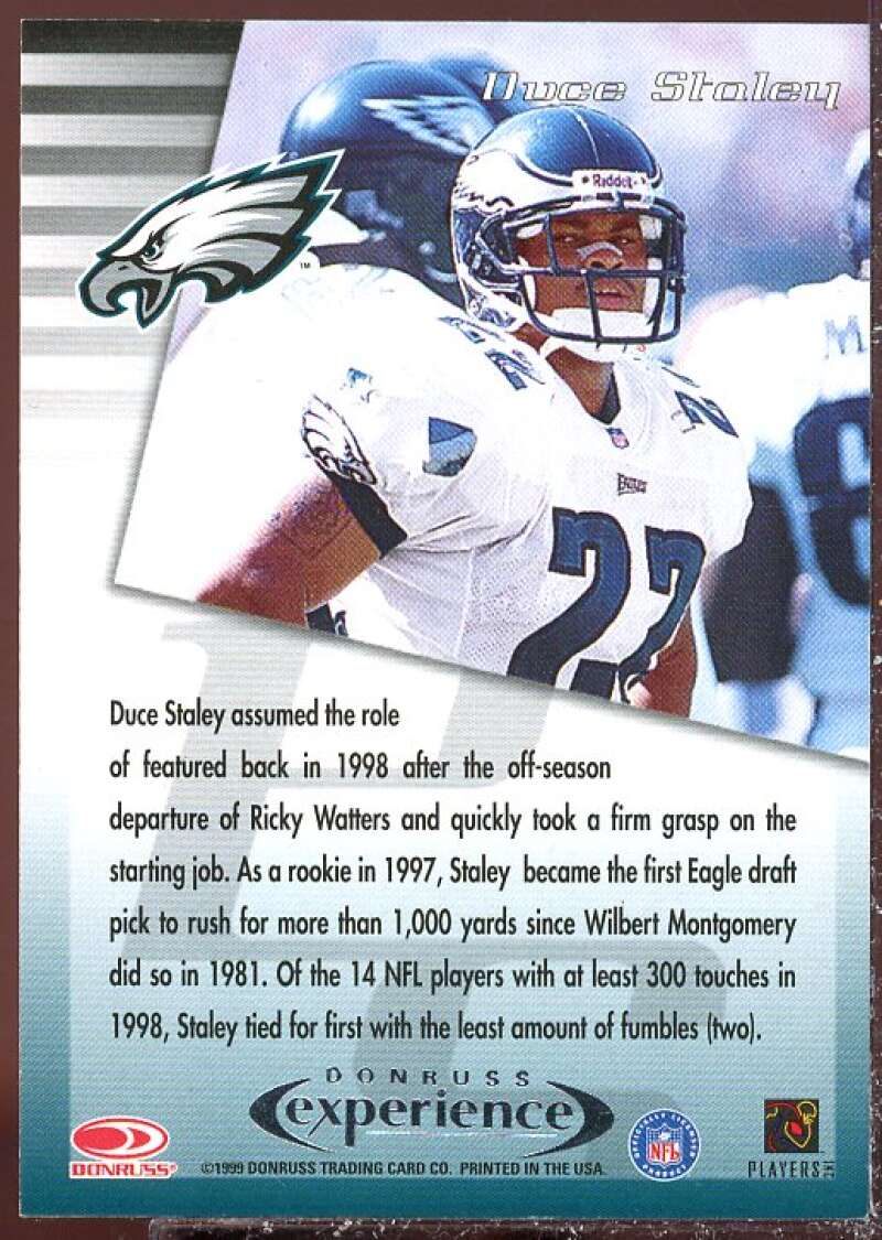 Duce Staley Card 1999 Donruss Private Signings #23  Image 2