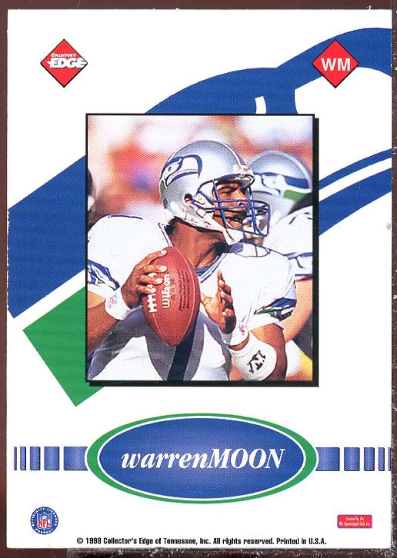 Warren Moon Card 1999 Collector's Edge Fury Game Ball #WM  Image 2