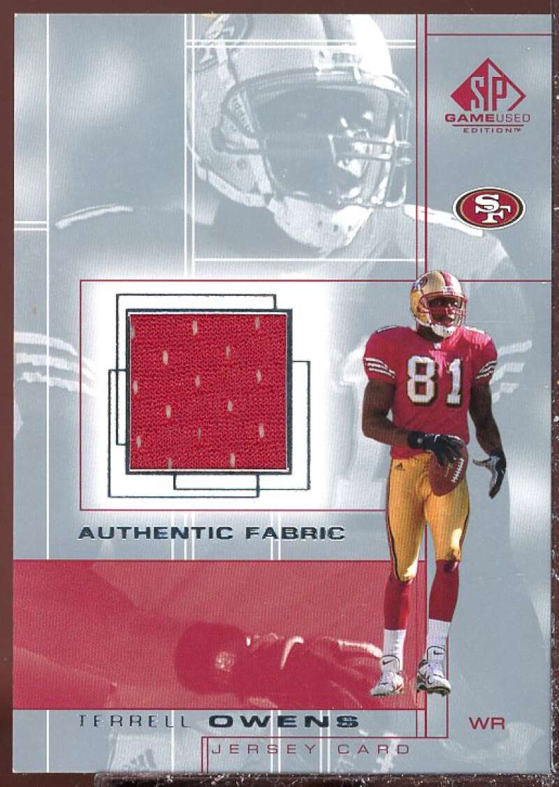 Terrell Owens Card 2001 SP Game Used Edition Authentic Fabric #TO  Image 1