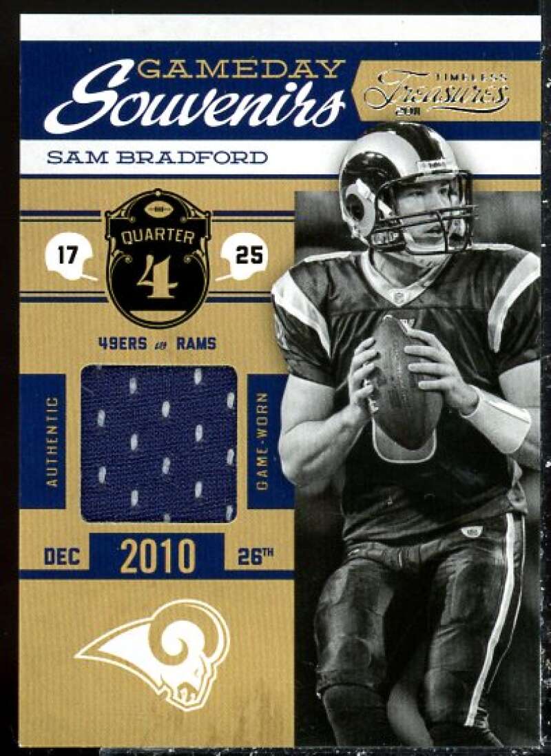 Sam Bradford Card 2011 Timeless Treasures Game Day Souvenirs 4th Quarter #10  Image 1