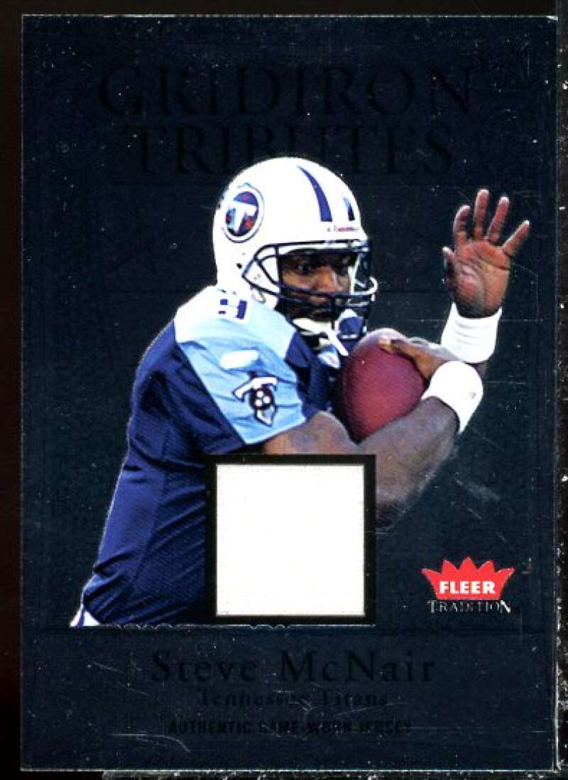 Steve McNair Card 2004 Fleer Tradition Gridiron Tributes Game Used #GTSM  Image 1