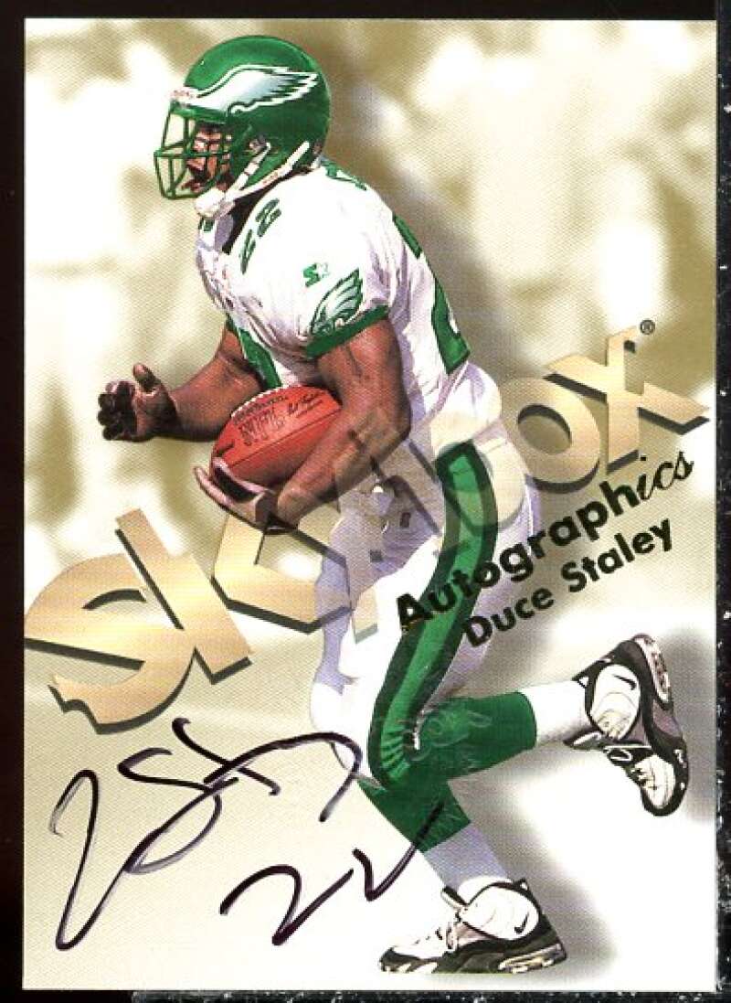 Duce Staley Card 1998 SkyBox Premium Autographics #66  Image 1