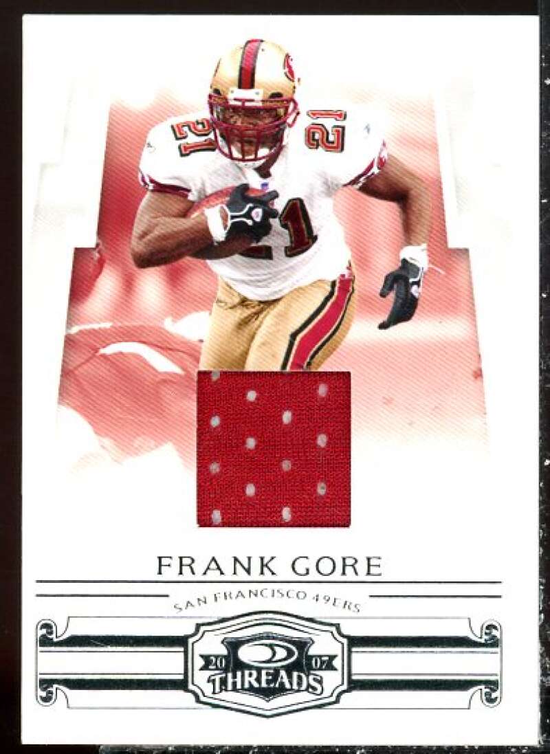 Frank Gore Card 2007 Donruss Threads Jerseys #118  Image 1