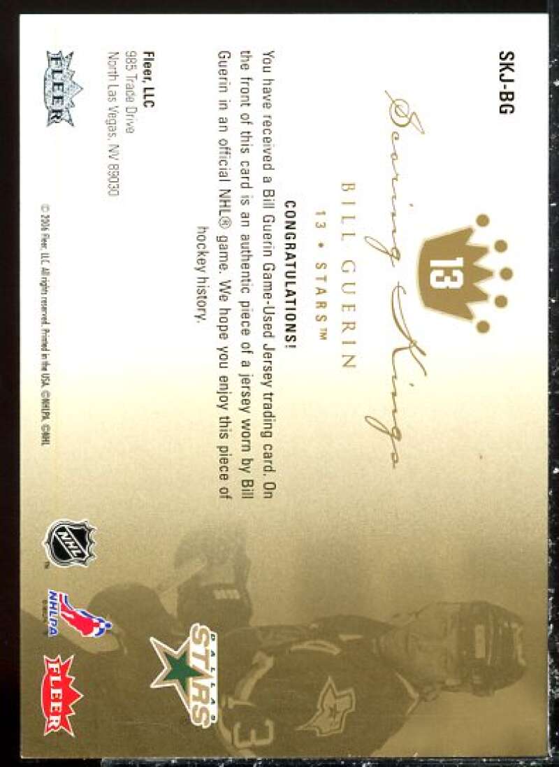 Bill Guerin Card 2005-06 Ultra Scoring Kings Jerseys #SKJBG  Image 2