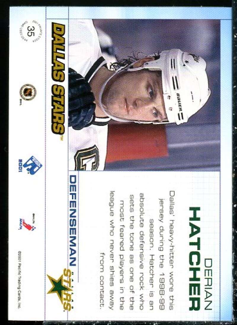 Derian Hatcher Card 2000-01 Private Stock Game Gear #35  Image 2
