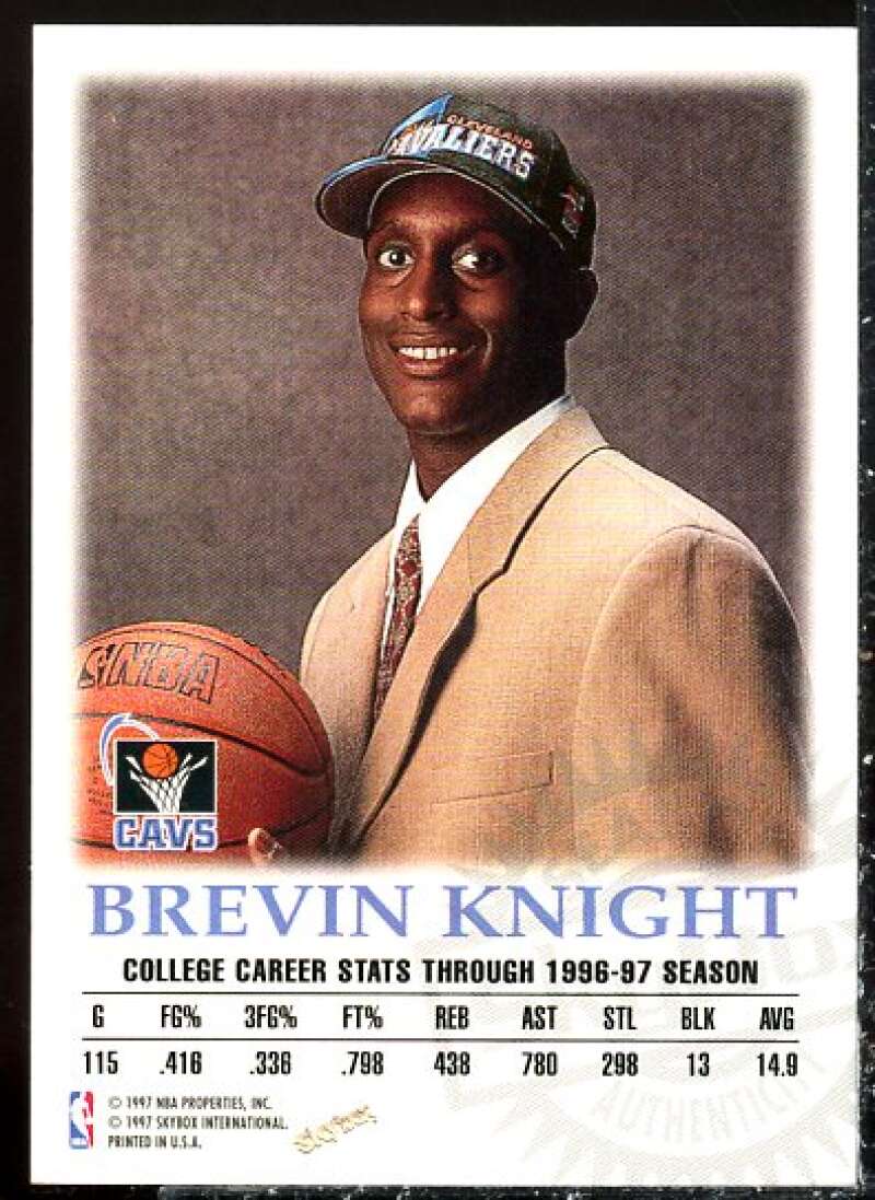 Brevin Knight Card 1997-98 SkyBox Premium Autographics #63  Image 2