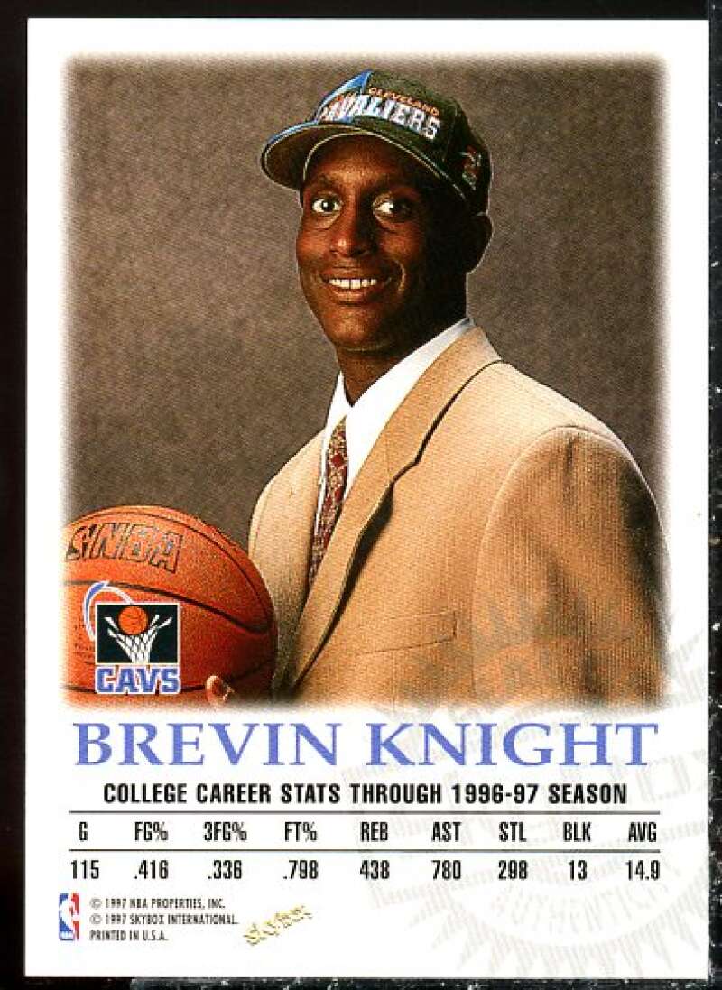 Brevin Knight Card 1997-98 SkyBox Premium Autographics #63  Image 2