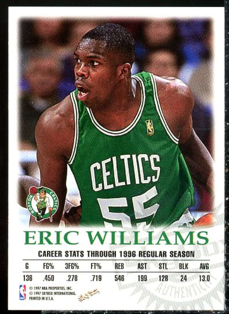 Eric Williams Card 1997-98 SkyBox Premium Autographics #113  Image 2