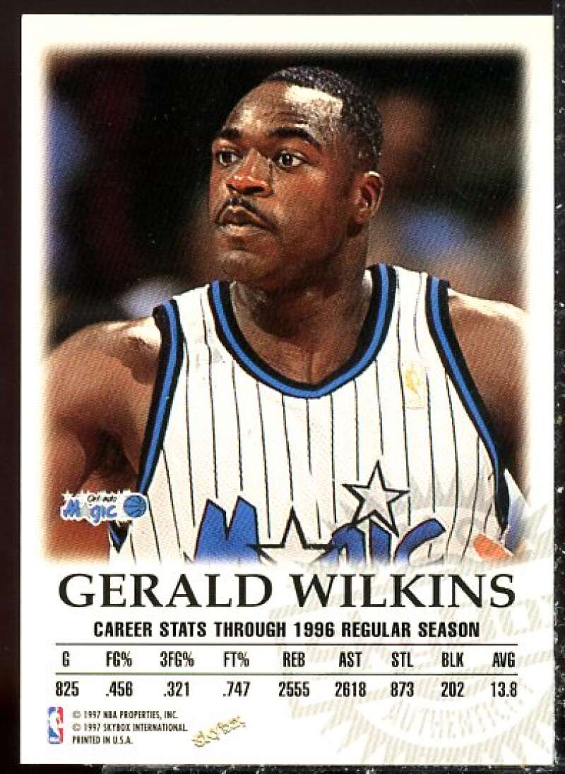 Gerald Wilkins Card 1997-98 SkyBox Premium Autographics #112  Image 2