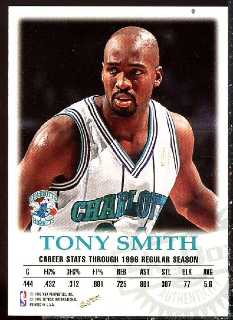 Tony Smith Card 1997-98 SkyBox Premium Autographics #95  Image 2