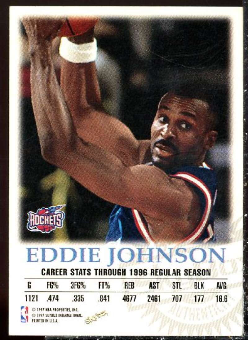 Eddie Johnson Card 1997-98 SkyBox Premium Autographics #56  Image 2