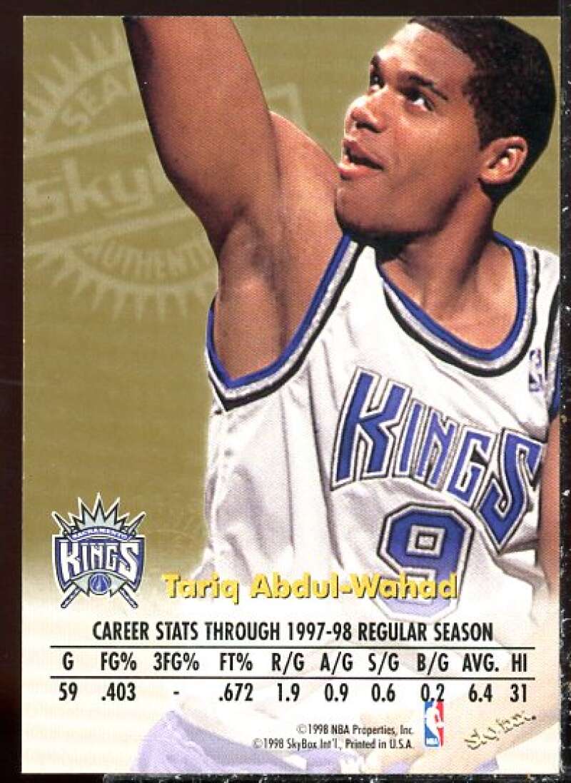 Tariq Abdul-Wahad Card 1998-99 SkyBox Premium Autographics #1  Image 2