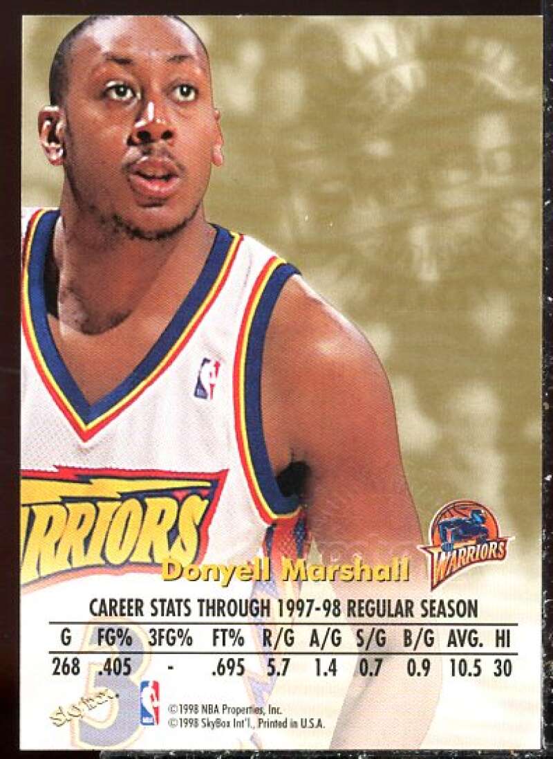 Donyell Marshall Card 1998-99 SkyBox Premium Autographics #79  Image 2