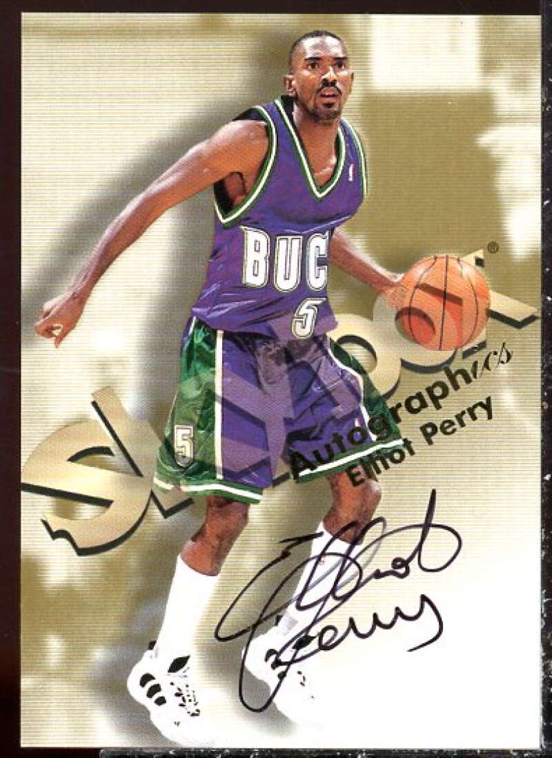 Elliot Perry Card 1998-99 SkyBox Premium Autographics #93  Image 1