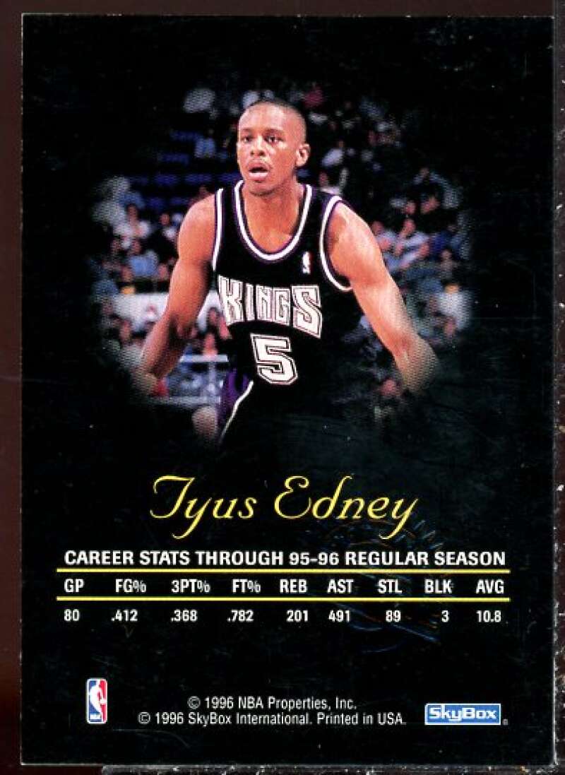 Tyus Edney Card 1996-97 SkyBox Premium Autographics #19  Image 2