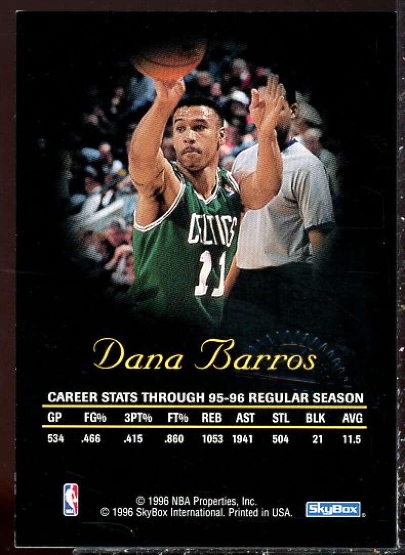 Dana Barros Card 1996-97 SkyBox Premium Autographics #6  Image 2