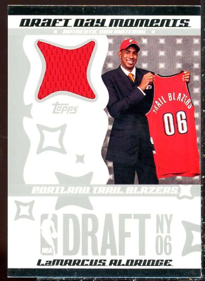 LaMarcus Aldridge Card 2006-07 Topps Big Game Draft Day Moments Jerseys #LA  Image 1