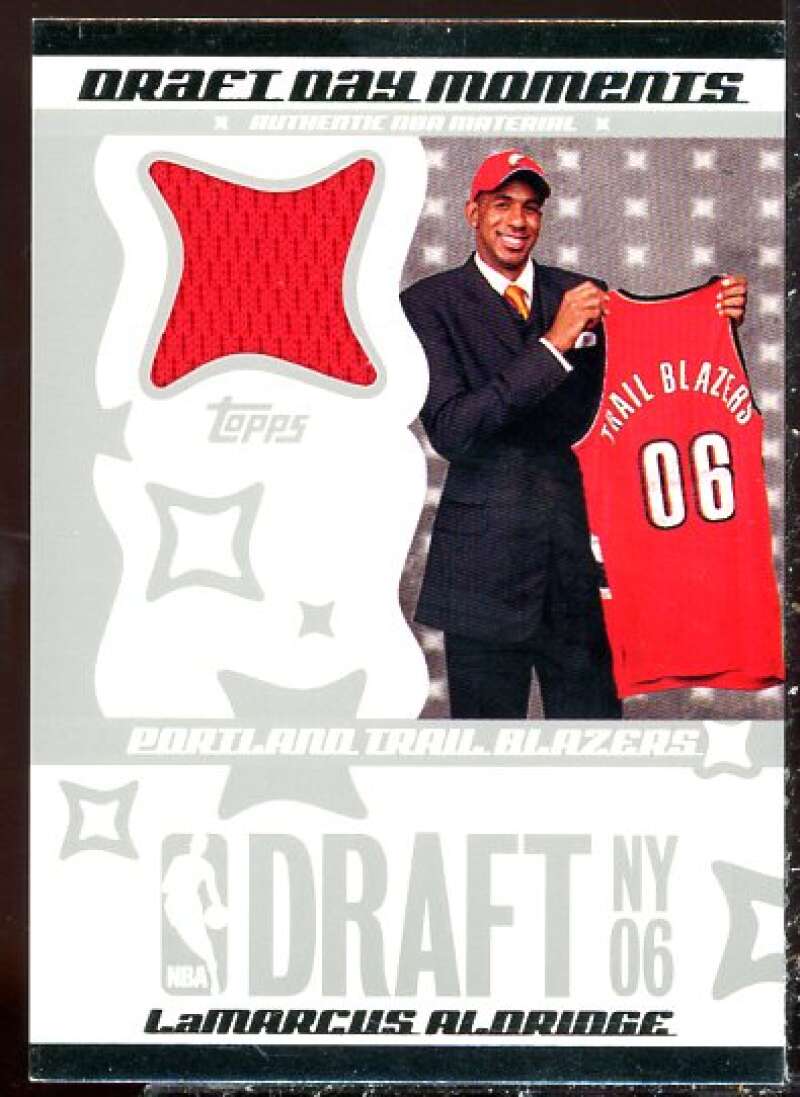 LaMarcus Aldridge Card 2006-07 Topps Big Game Draft Day Moments Jerseys #LA  Image 1