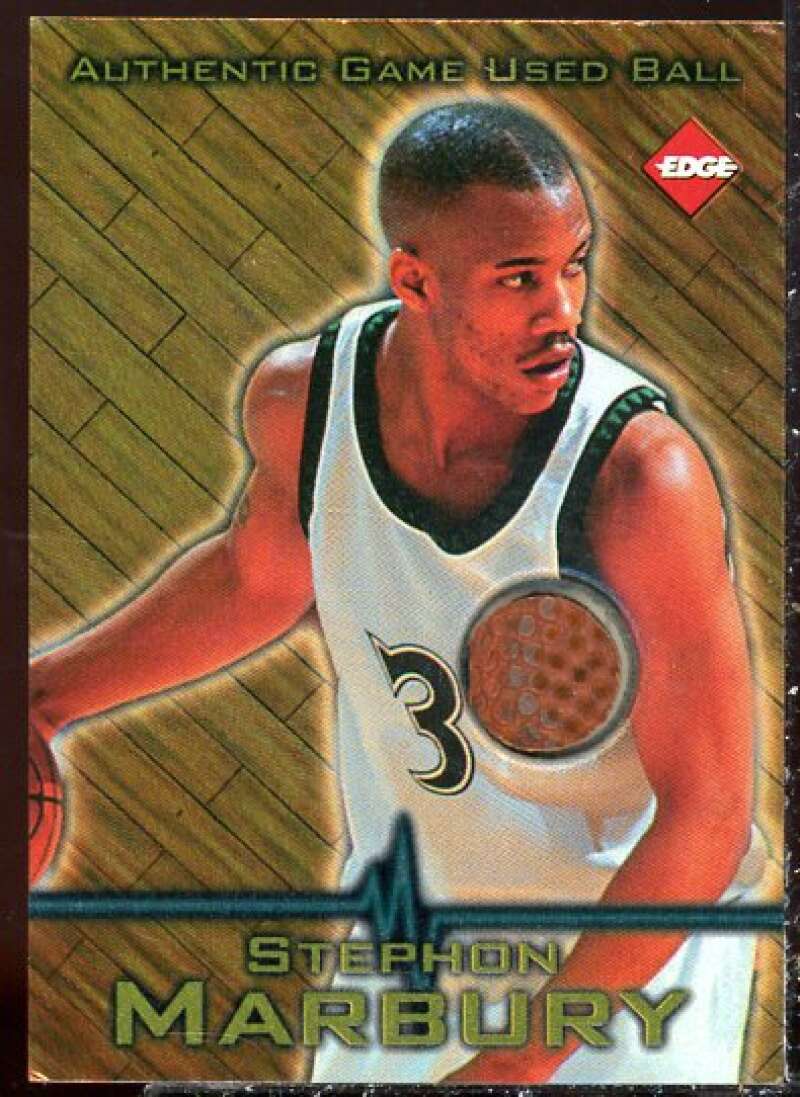 Stephon Marbury Card 1997 Collector's Edge Game Ball #4  Image 1