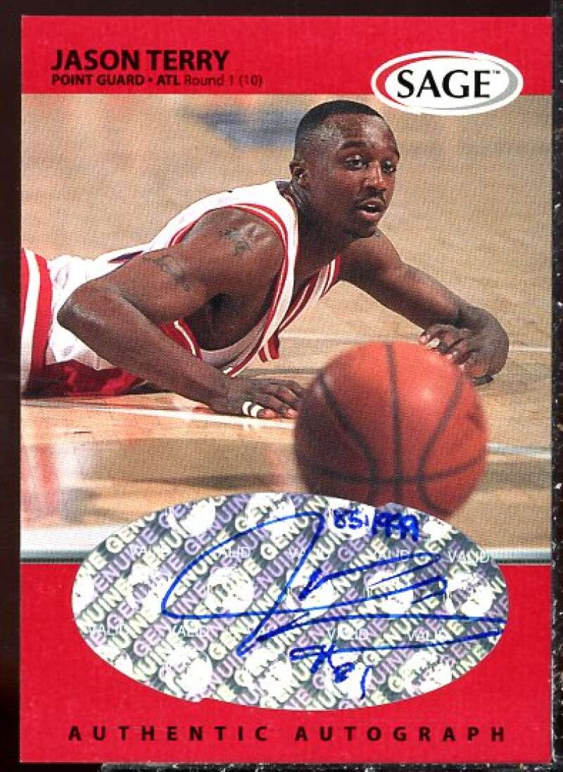 Jason Terry Card 1999 SAGE Autographs #A46  Image 1