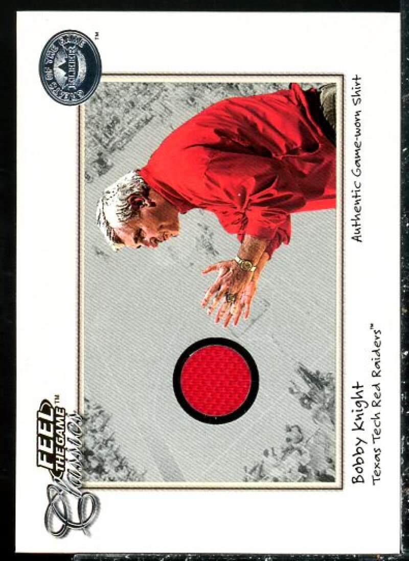 Bobby Knight Shirt Card 2001 Greats of the Game Feel the Game Classics #22  Image 1