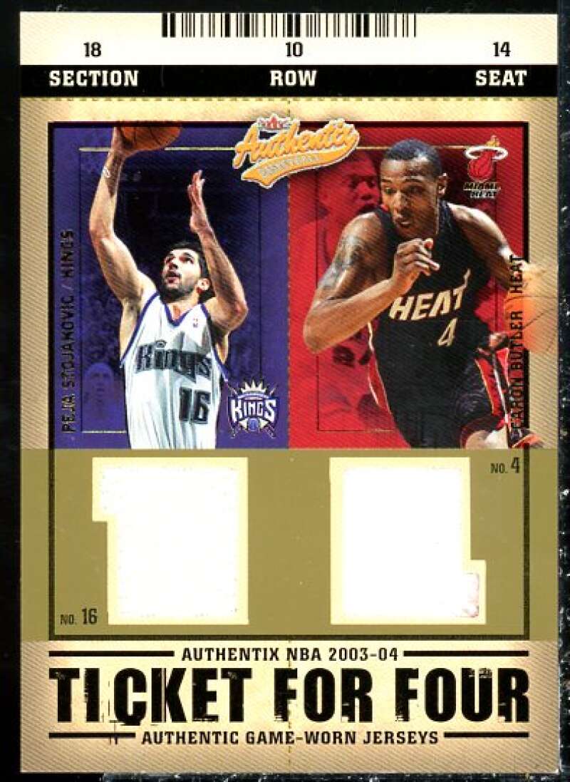 Stojakovic/Butler/ Chandler/ Stackhouse 2003 Authentix Ticket for Four #SBCS  Image 2