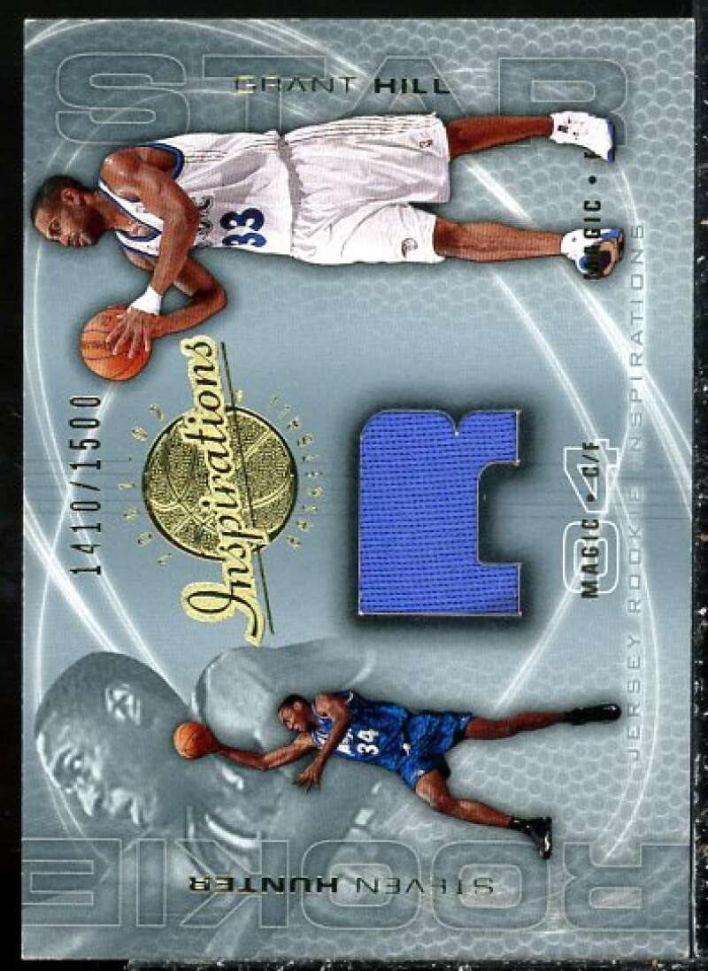 Grant Hill/Steven Hunter JSY RC Card 2001-02 Upper Deck Inspirations #121  Image 1