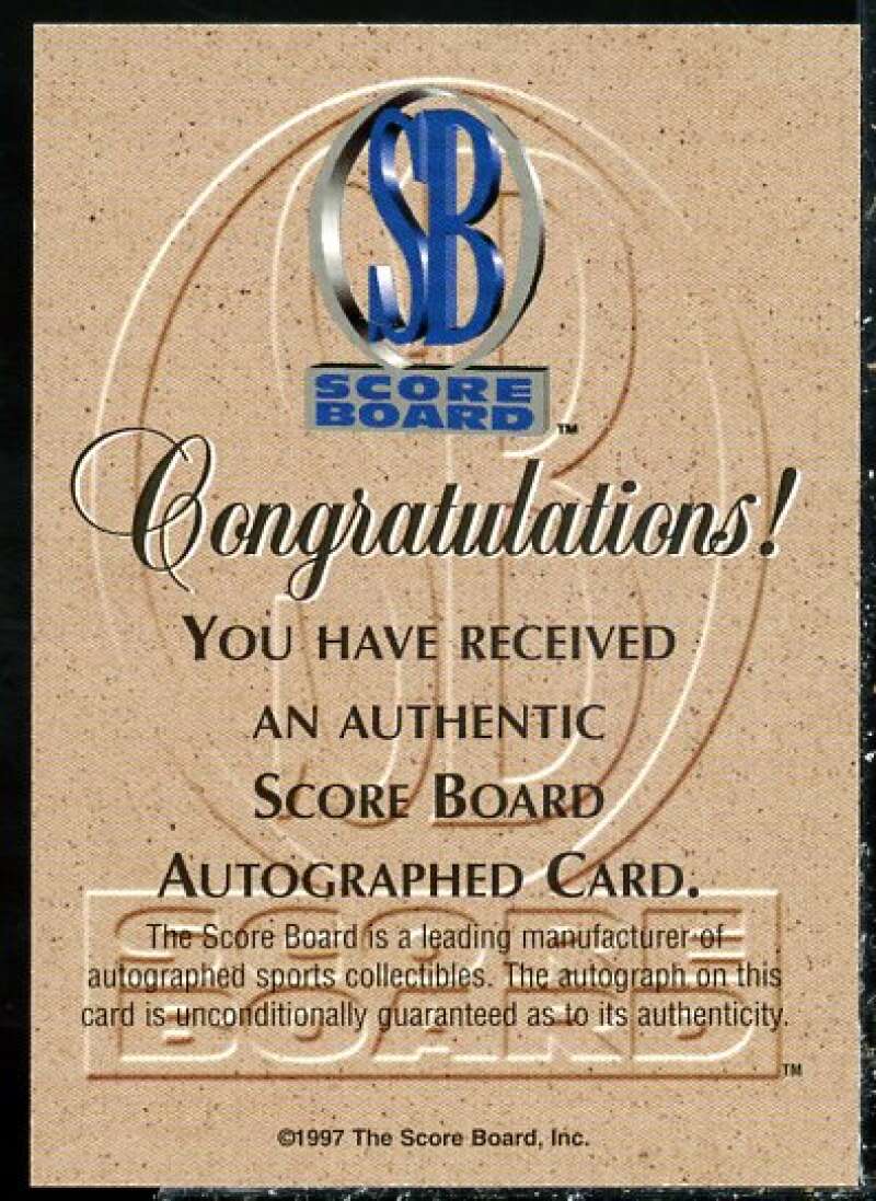 Austin Croshere 1997 Score Board Autographed Collection Blue Ribbon Autographs Image 2