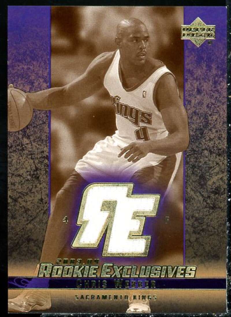 Chris Webber Card 2003-04 Upper Deck Rookie Exclusives Jerseys Variation #J49  Image 1