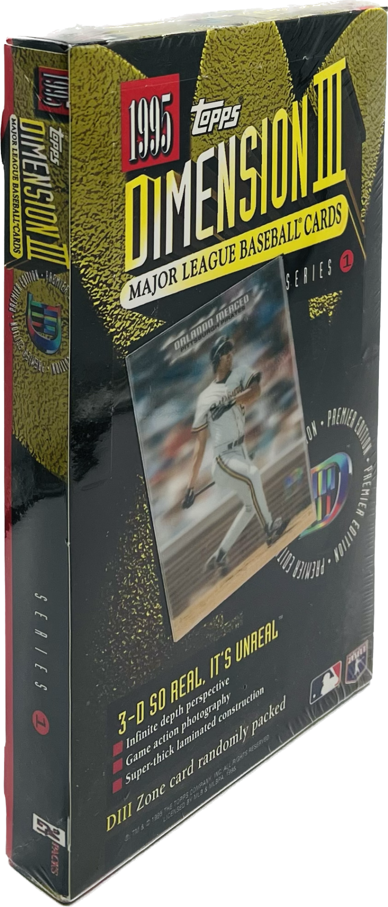 1995 Topps Series 1 Dimension 3-D Baseball Box Image 1