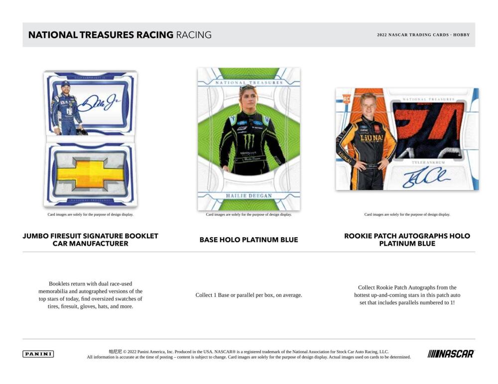2022 Panini National Treasures Racing Hobby Box Image 5