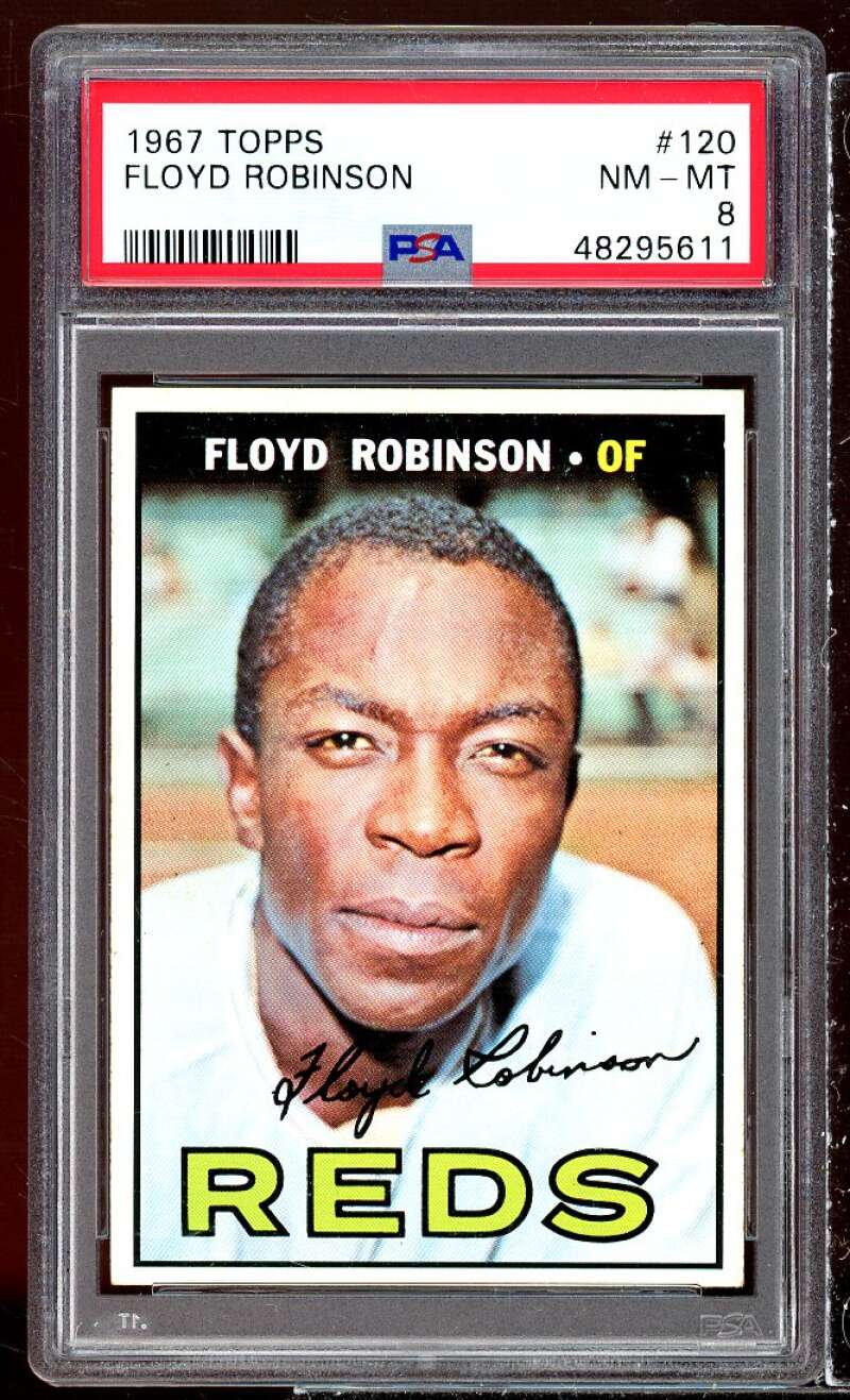 Floyd Robinson Card 1967 Topps #120 PSA 8 Image 1