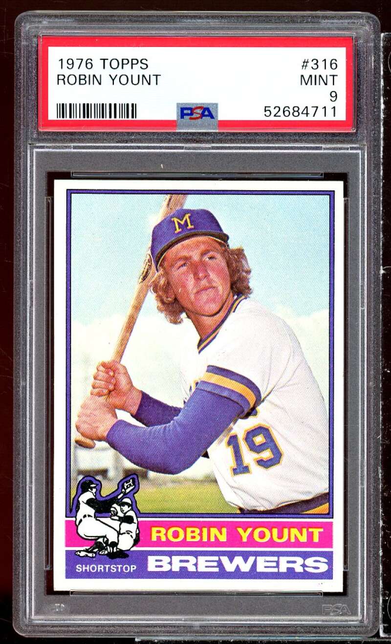 Robin Yount Card 1976 Topps #316 PSA 9 Image 1