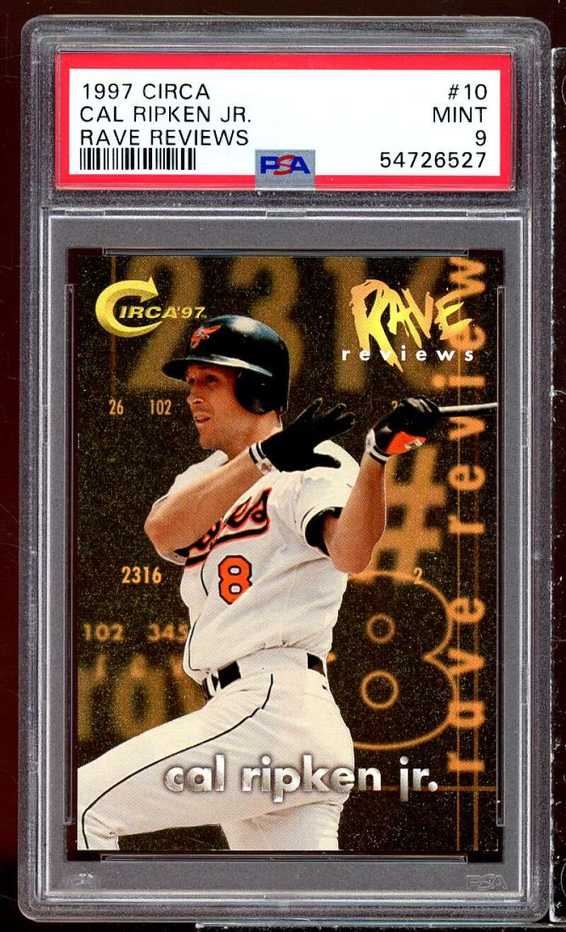 Cal Ripken Jr. Card 1997 Circa Rave Reviews #10 PSA 10 Image 1