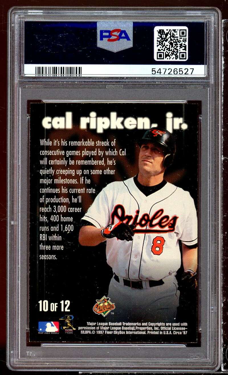 Cal Ripken Jr. Card 1997 Circa Rave Reviews #10 PSA 10 Image 2