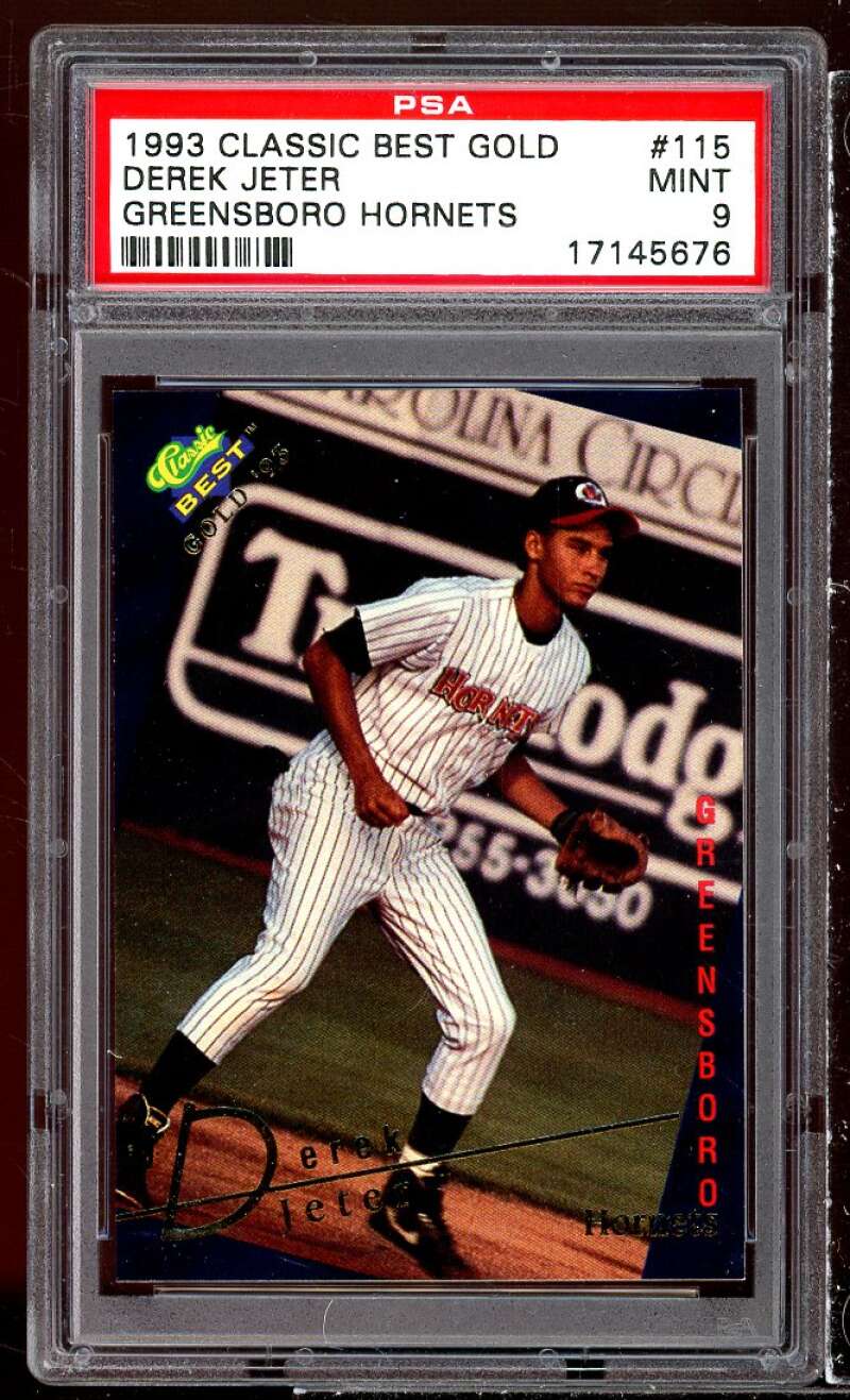 Derek Jeter Rookie Card 1993 Classic Best Gold Greensboro Hornets #115 PSA 9 Image 1