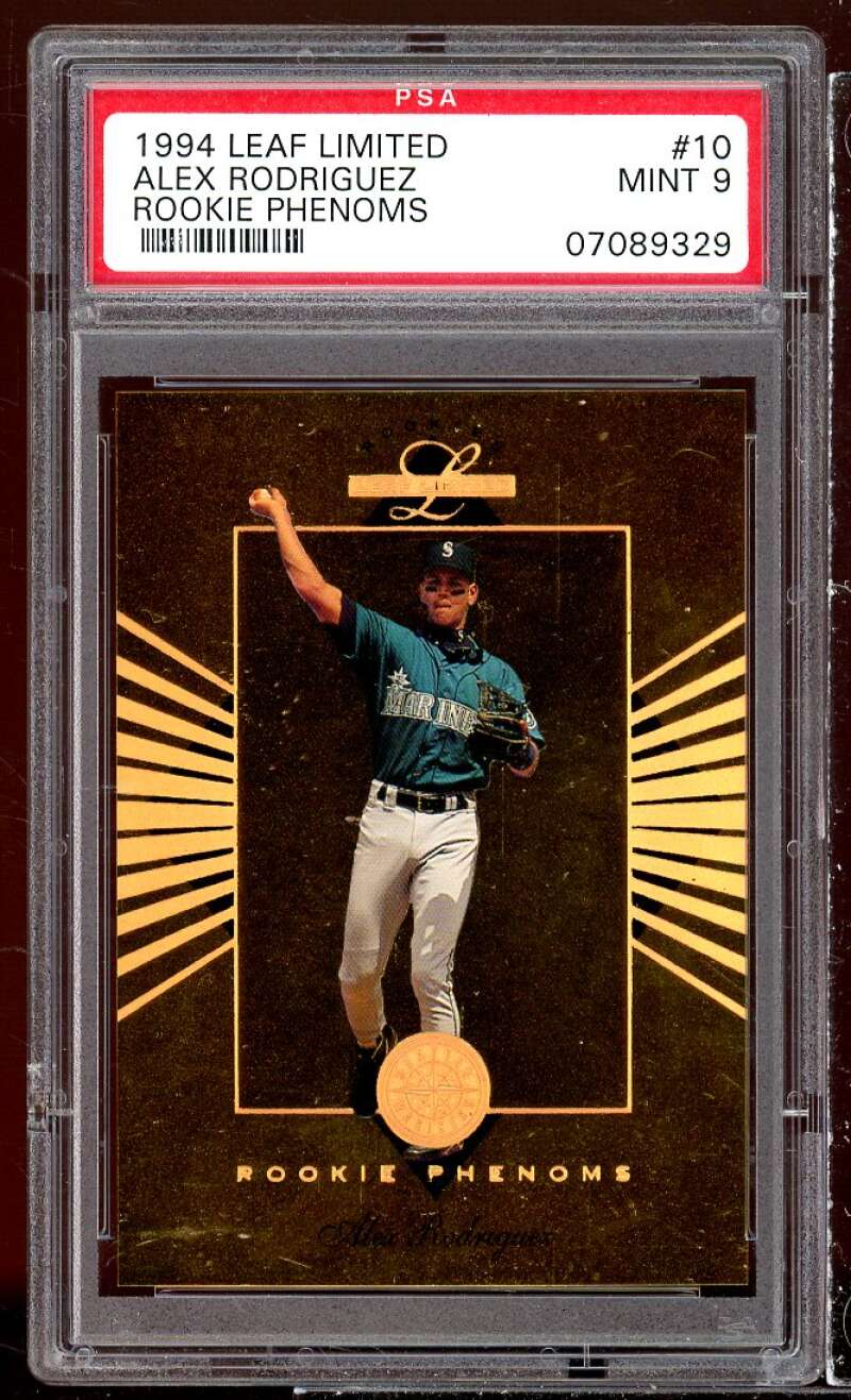 Alex Rodriguez Rookie Card 1994 Leaf Limited Rookie Phenoms #10 PSA 9 Image 1