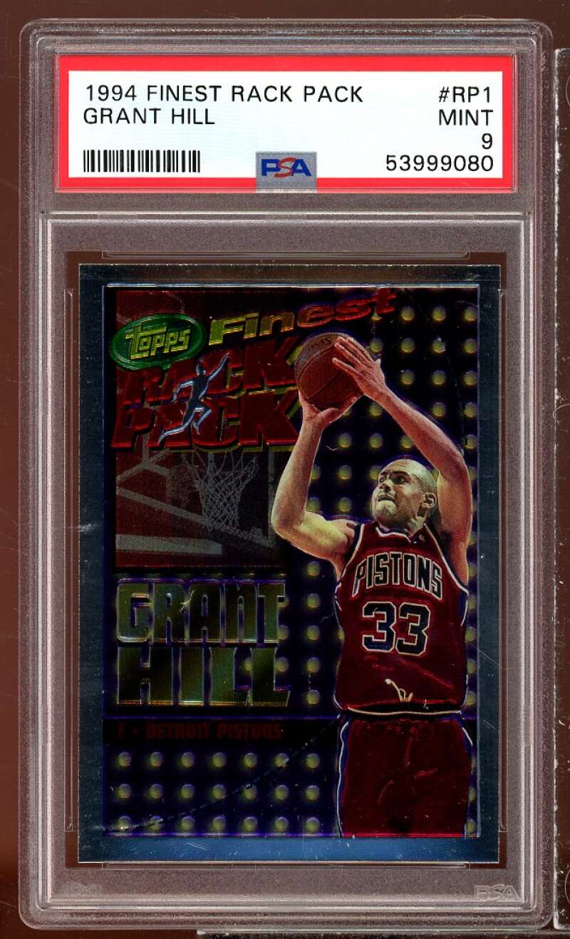 Grant Hill Rookie Card 1994-95 Finest Rack Pack #RP1 PSA 9 Image 1