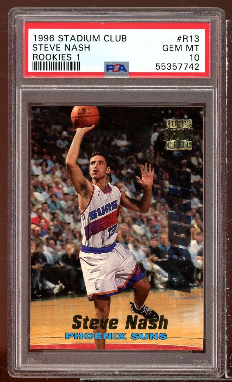 Steve Nash Rookie Card 1996-97 Stadium Club Rookies I #R13 PSA 10 Image 1