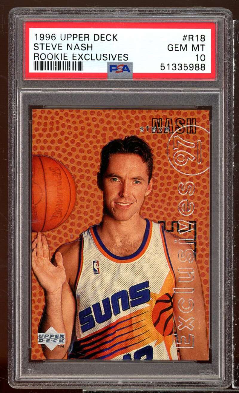 Steve Nash Rookie Card 1996-97 Upper Deck Rookie Exclusives #R18 PSA 10 Image 1