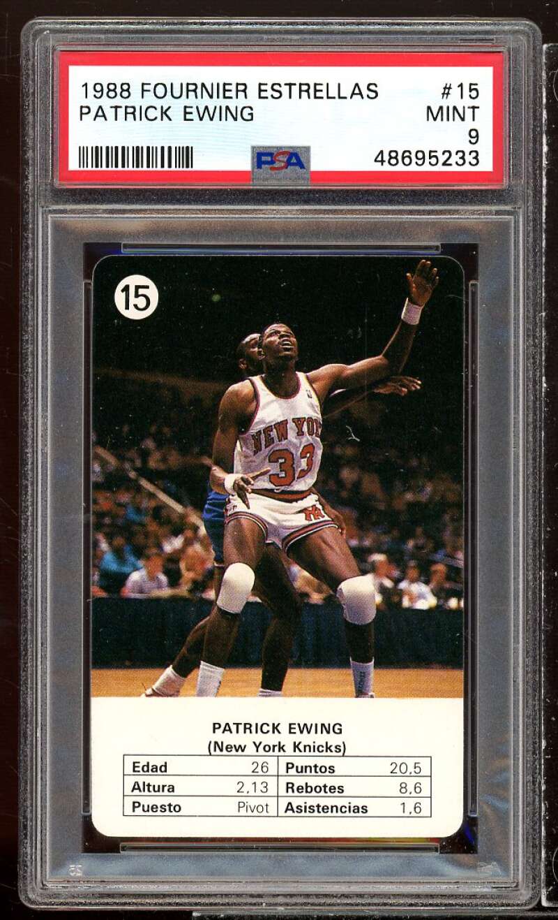 Patrick Ewing Card 1988 Fournier Estrellas #15 PSA 9 Image 1