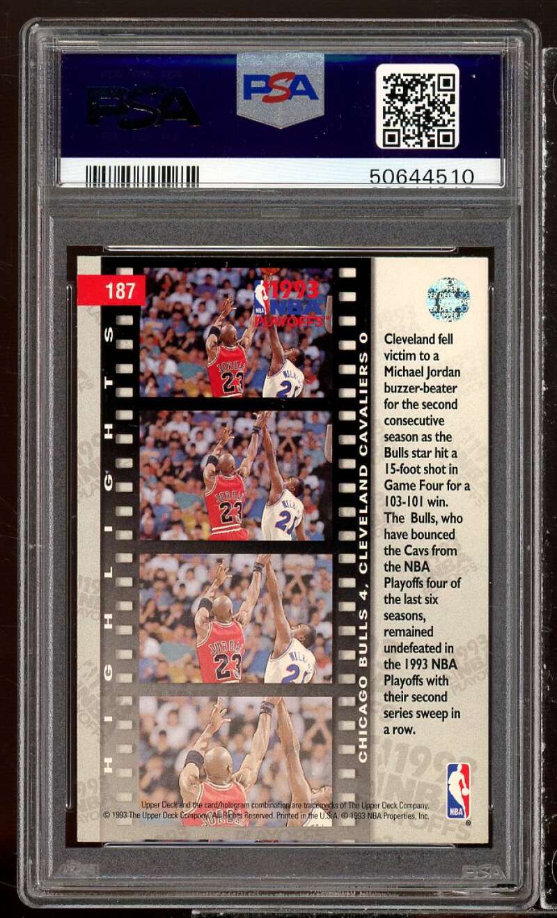 Michael Jordan Card 1999-00 Upper Deck MVP #187 PSA 9 Image 2