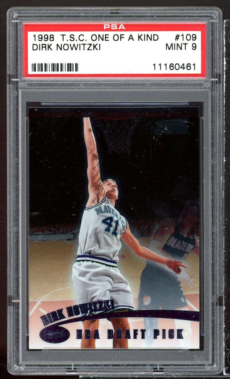 Dirk Nowitzki Rookie Card 1998-99 Stadium Club One Of A Kind #109 PSA 9 Image 1