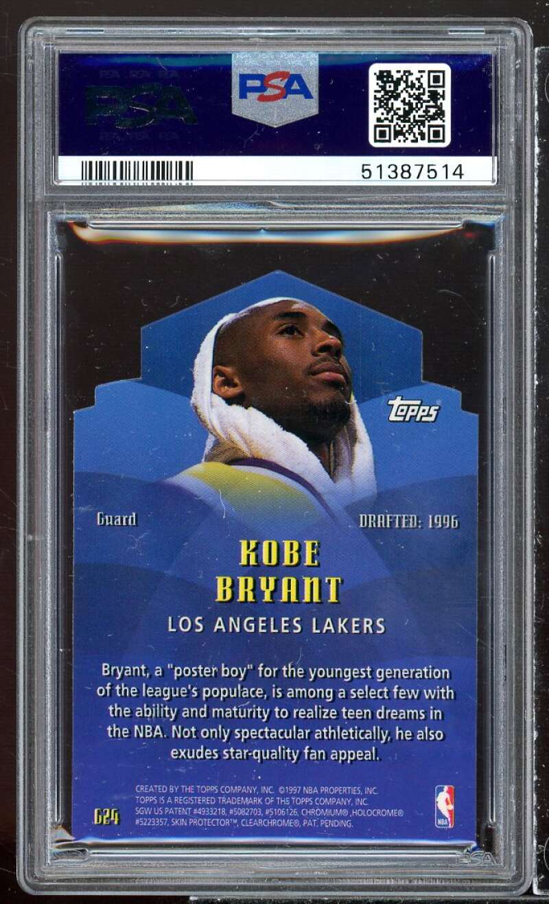 Kobe Bryant Card 1997-98 Topps Generations #G24 PSA 9 Image 2