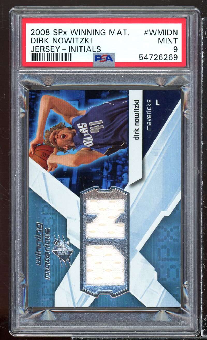 Dirk Nowitzki 2008-09 SPX Winning Materials Jersey Initials #wmidn (POP 1) PSA 9 Image 1