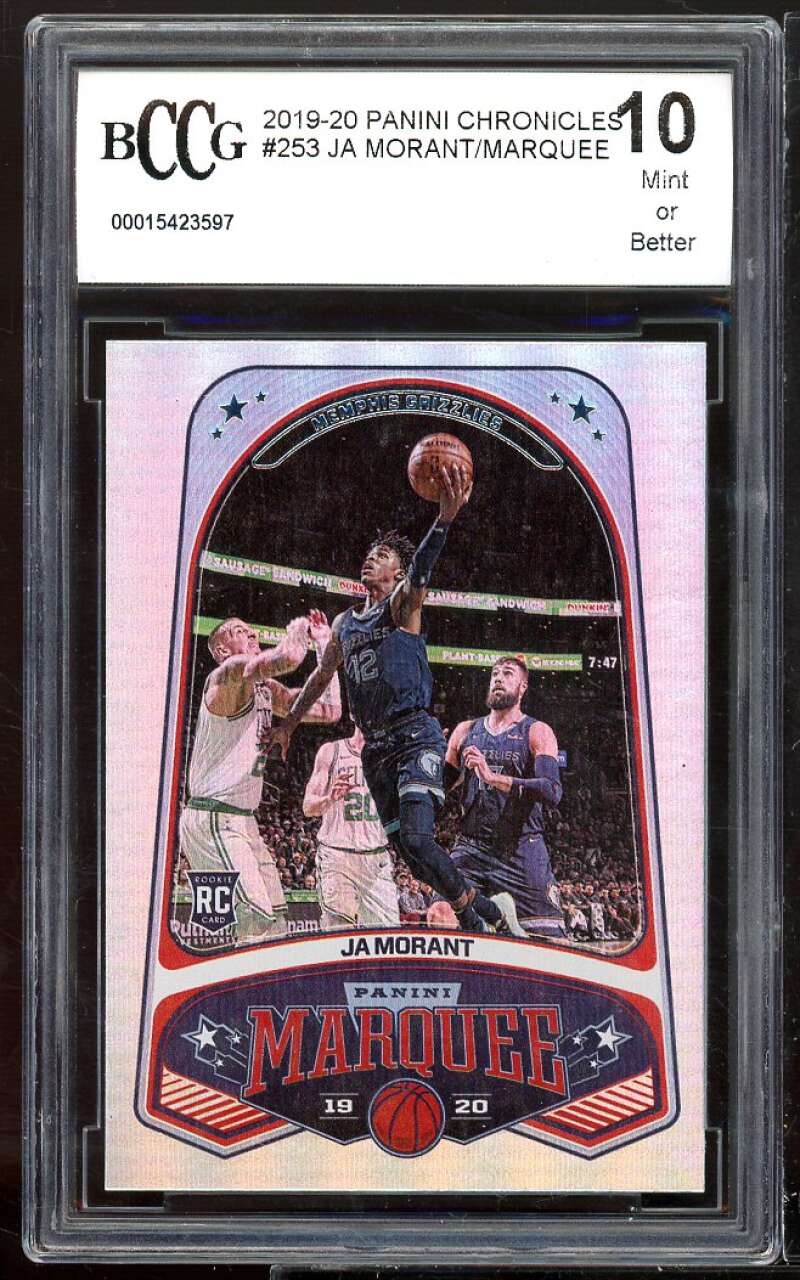 2019-20 Panini Chronicles Marquee #253 Ja Morant Rookie Card BCCG 10 Mint+ Image 1